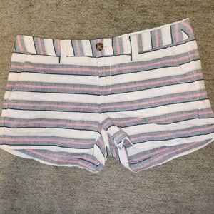 Merona High Waist Striped Shorts - Pink, Gray, White